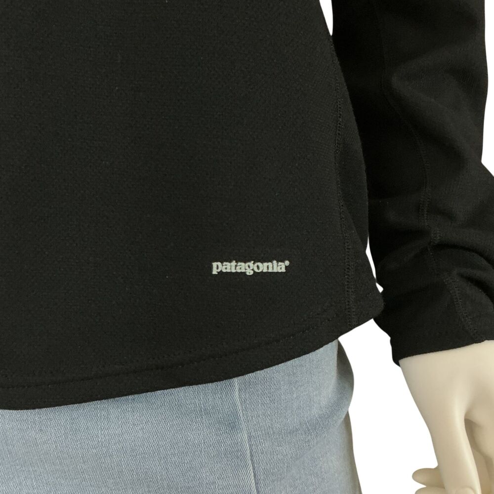 Patagonia Womens Capilene 3 Crew Base Layer L Black Performance Midweight Hiking - Picture 2 of 12